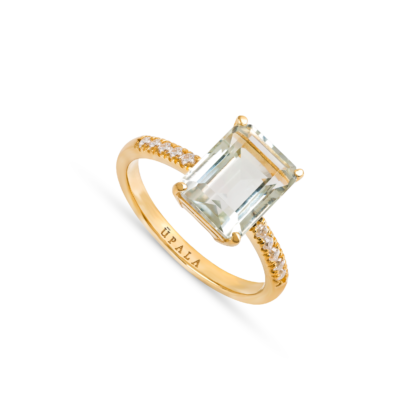 Prism II- Anel Ouro Amarelo 19K